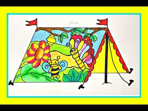 Vẽ tranh chủ đề trang trí lều trại