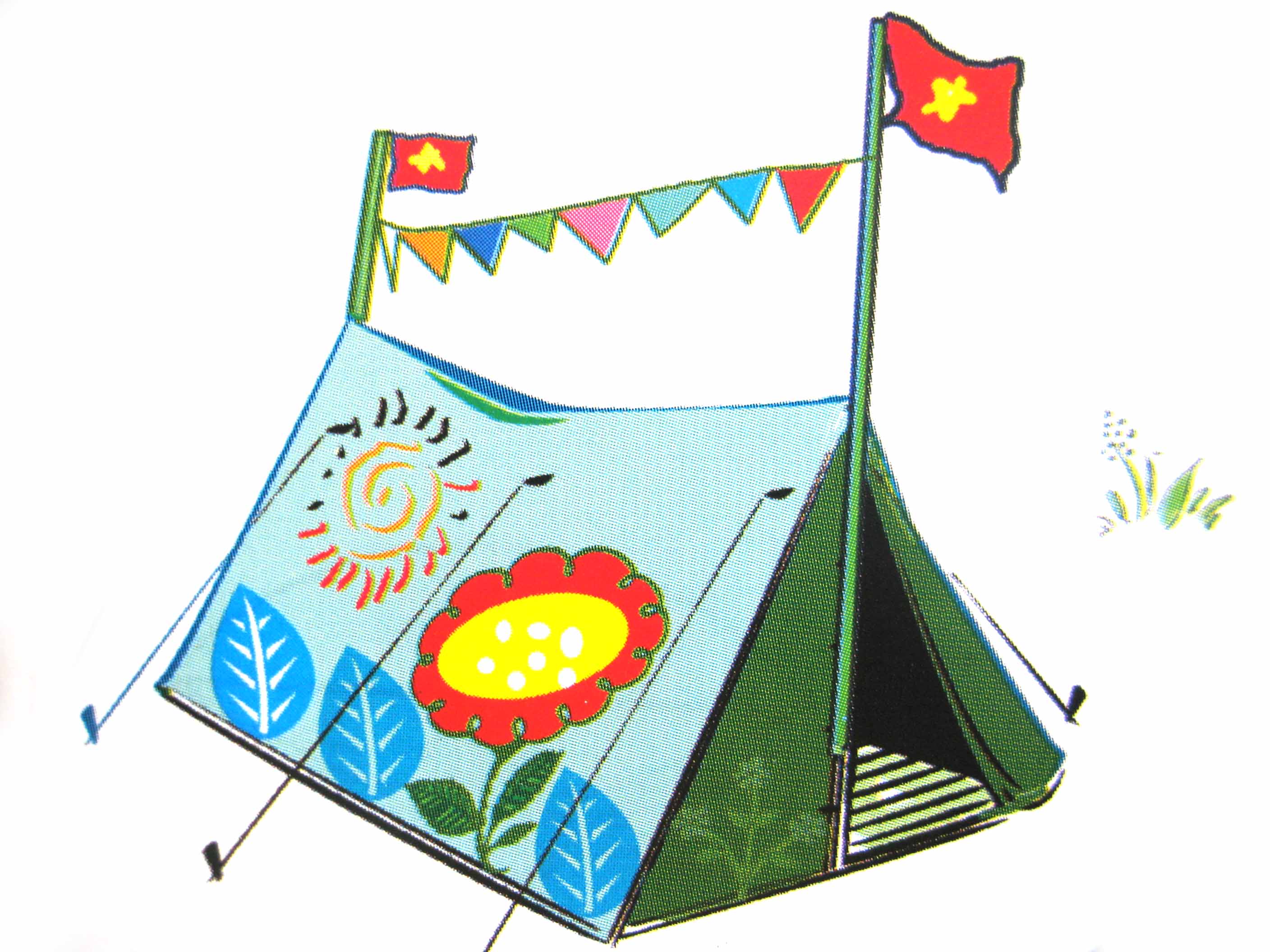 Vẽ tranh trang trí lều trại lớp 8 đẹp nhất