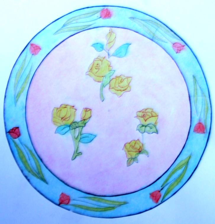 Hình vẽ trang trí đĩa tròn