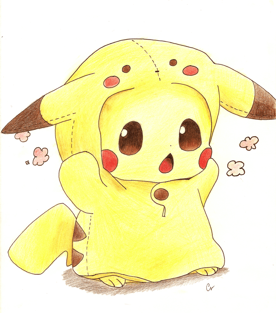 Hình vẽ pikachu cute