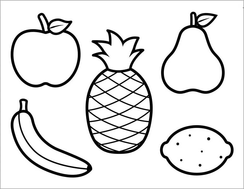 Hình vẽ trái cây cute