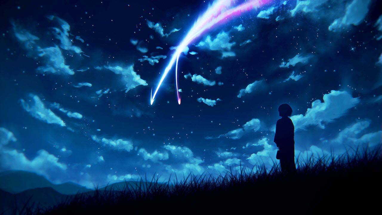 Ảnh bầu trời đêm đẹp anime