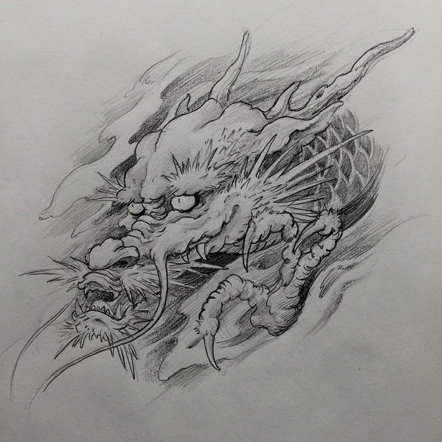 Hình vẽ rồng bằng bút chì
