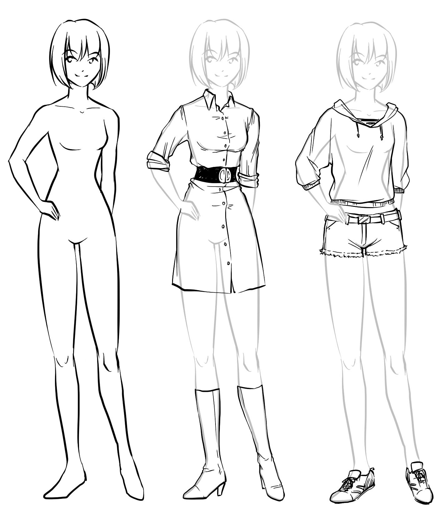 Cách vẽ cơ thể người anime cho người mới bắt đầu  How to draw body anime  step by step Tutorial  YouTube