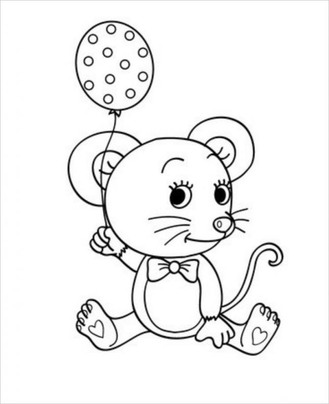 Hình vẽ con chuột đơn giản