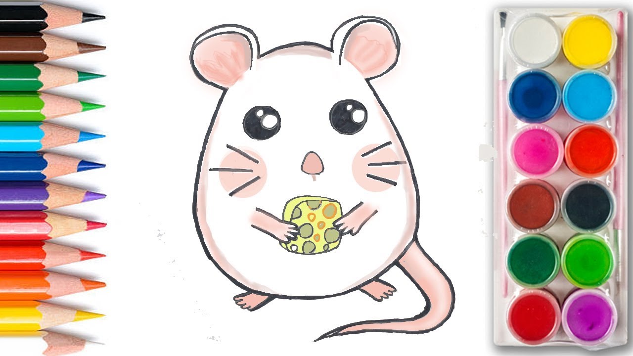 Hình vẽ con chuột dễ thương
